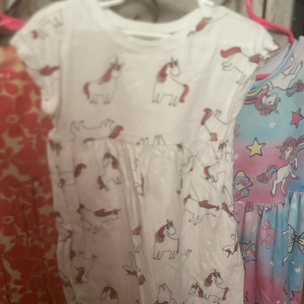 2 little girls dresses 1 justice, 1 old navy